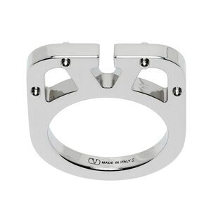 New authentic Valentino Garavani VLogo Ring silver​​​